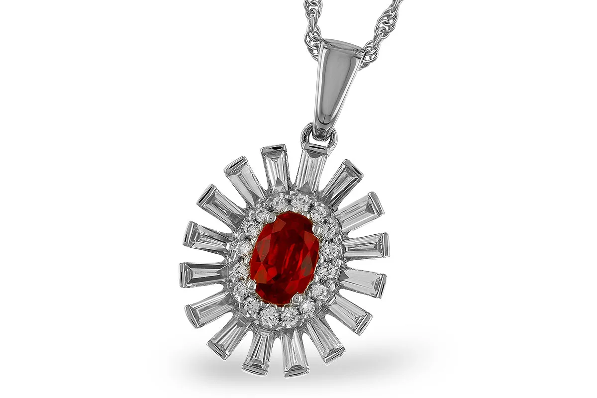 Ruby Necklace in white gold