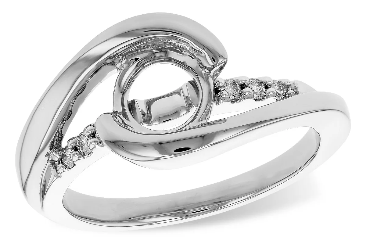 Diamond Semi-Mount Engagement Ring in white gold