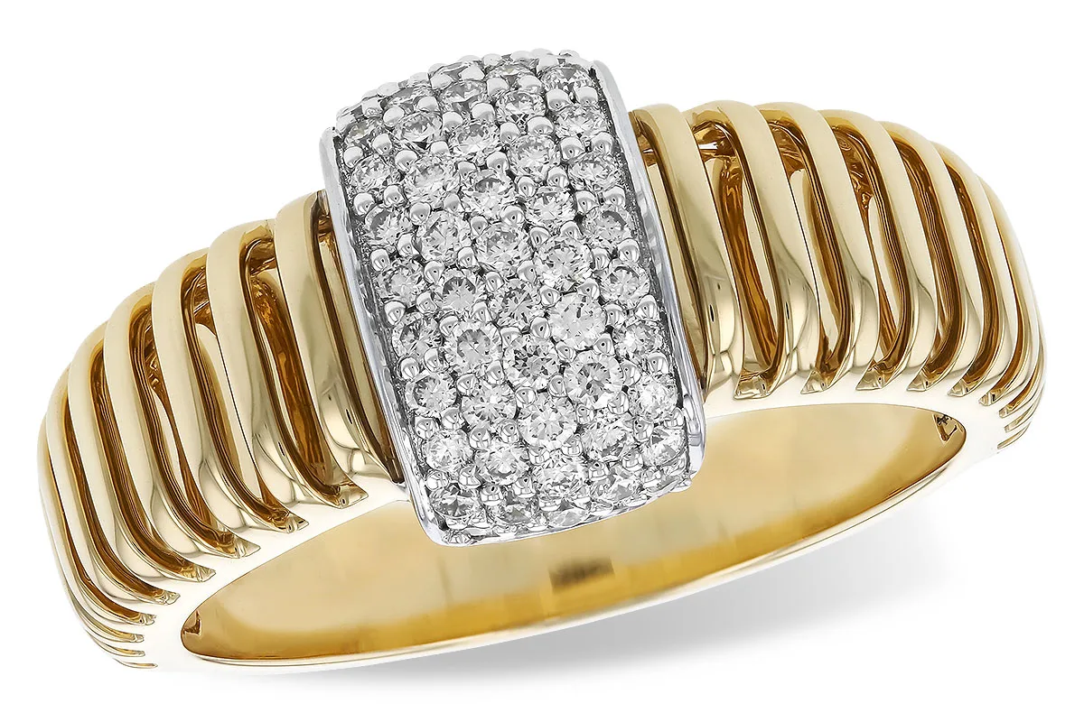 Diamond Ring in yellow & white