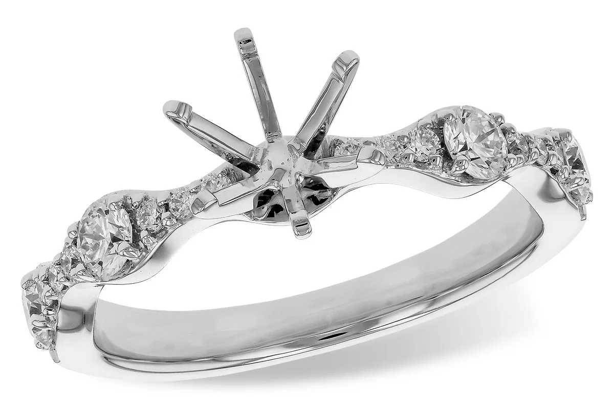 Diamond Semi-Mount Engagement Ring in white gold