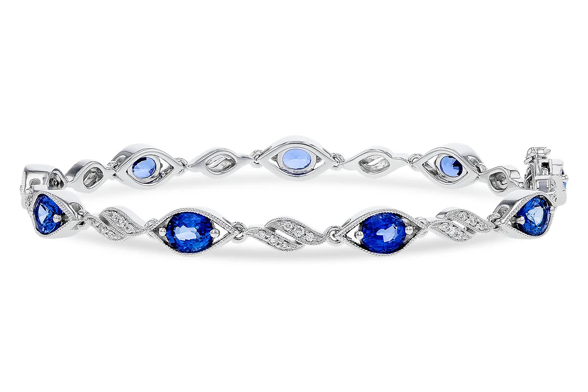 Sapphire Bracelet in white gold