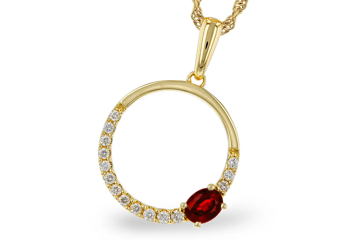 Ruby Necklace in yellow gold
