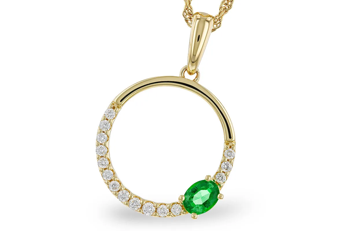 Emerald Necklace in yellow gold