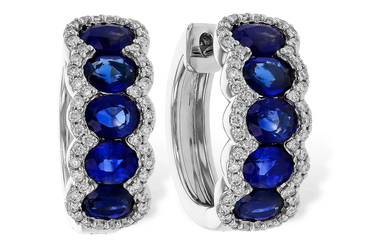 Sapphire Earrings in white gold