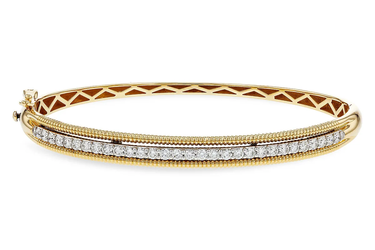 Diamond Bangle in yellow & white