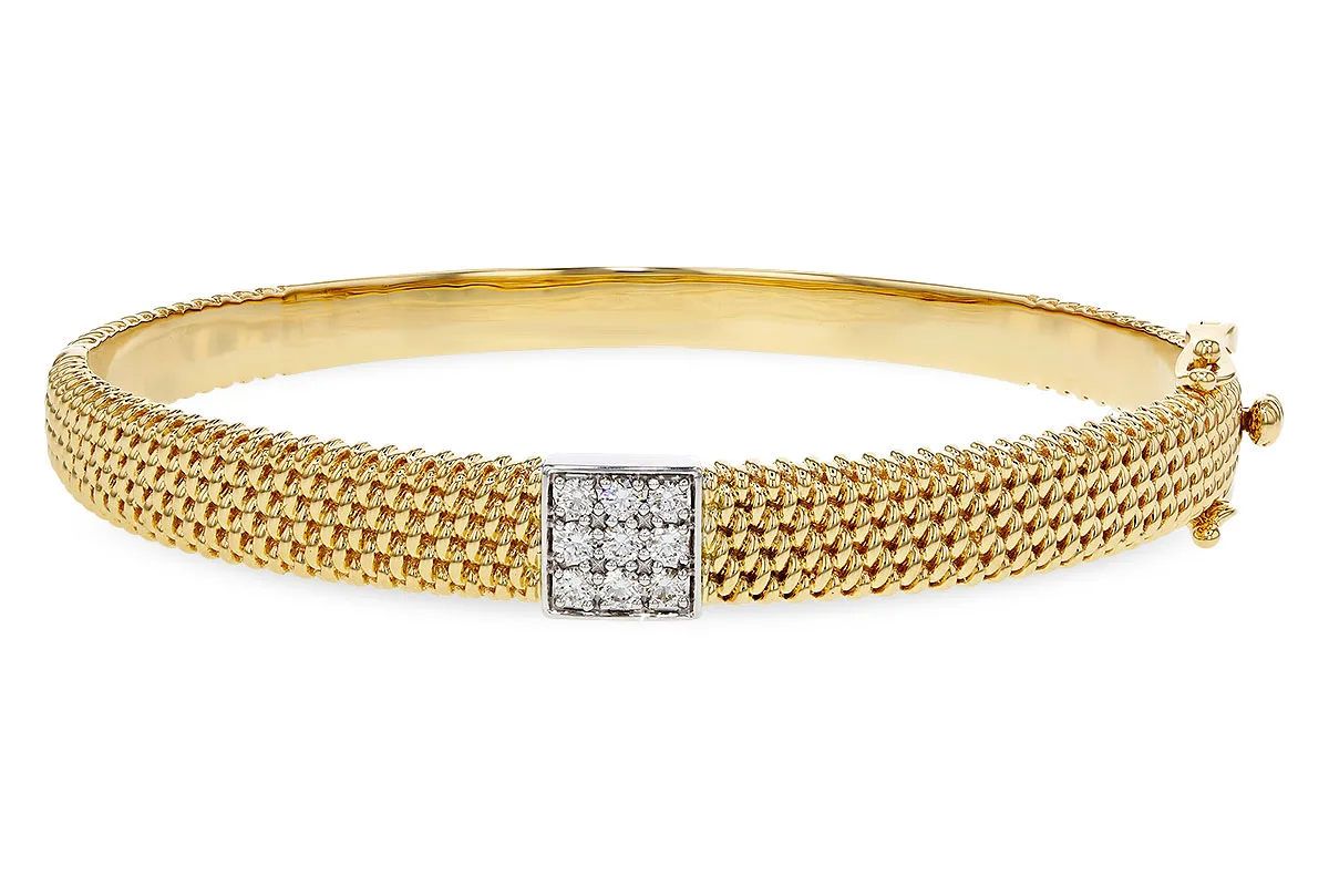 Diamond Bangle in yellow & white