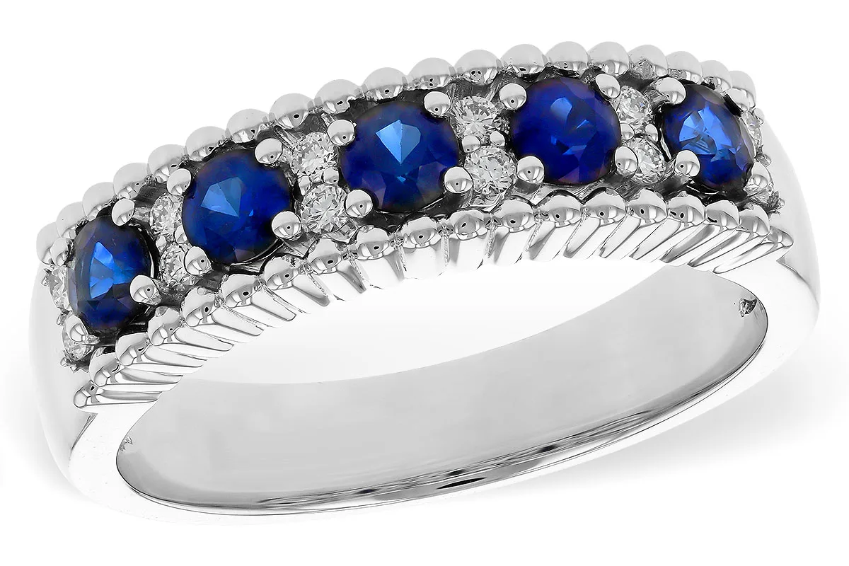 Sapphire Wedding Band in white gold