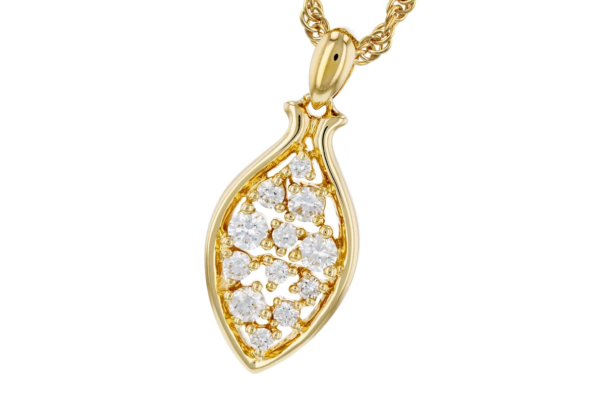 Diamond Necklace in yellow gold