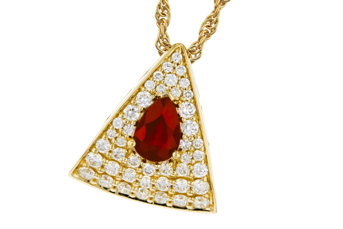 Ruby Necklace in yellow gold