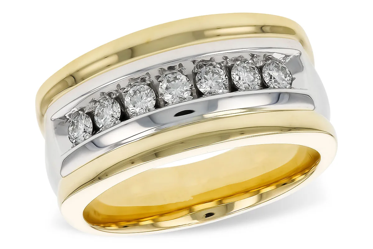 Men's Diamond Wedding Band in yellow gold