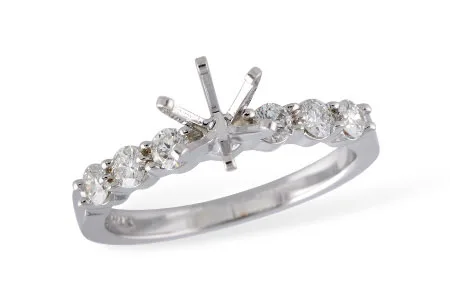 Diamond Semi-Mount Engagement Ring in white gold