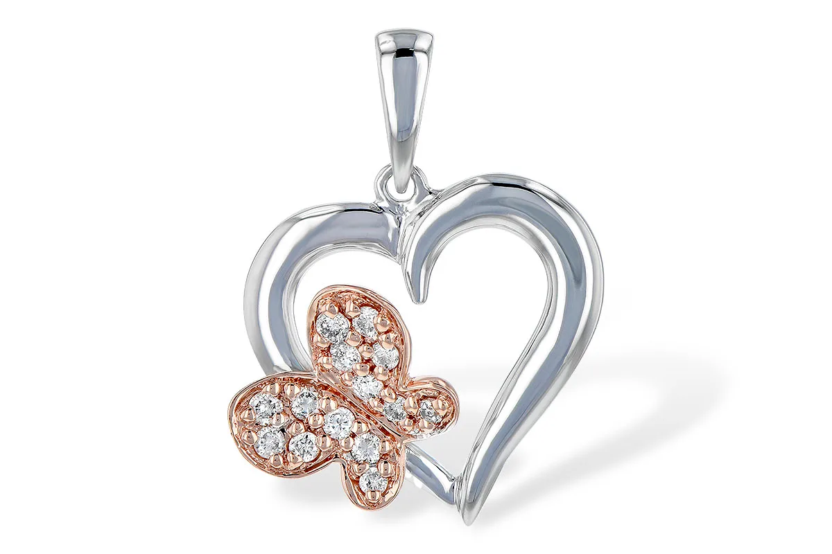 Diamond Pendant in two-tone (reversed)