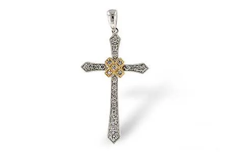 Diamond Pendant in two-tone (reversed)