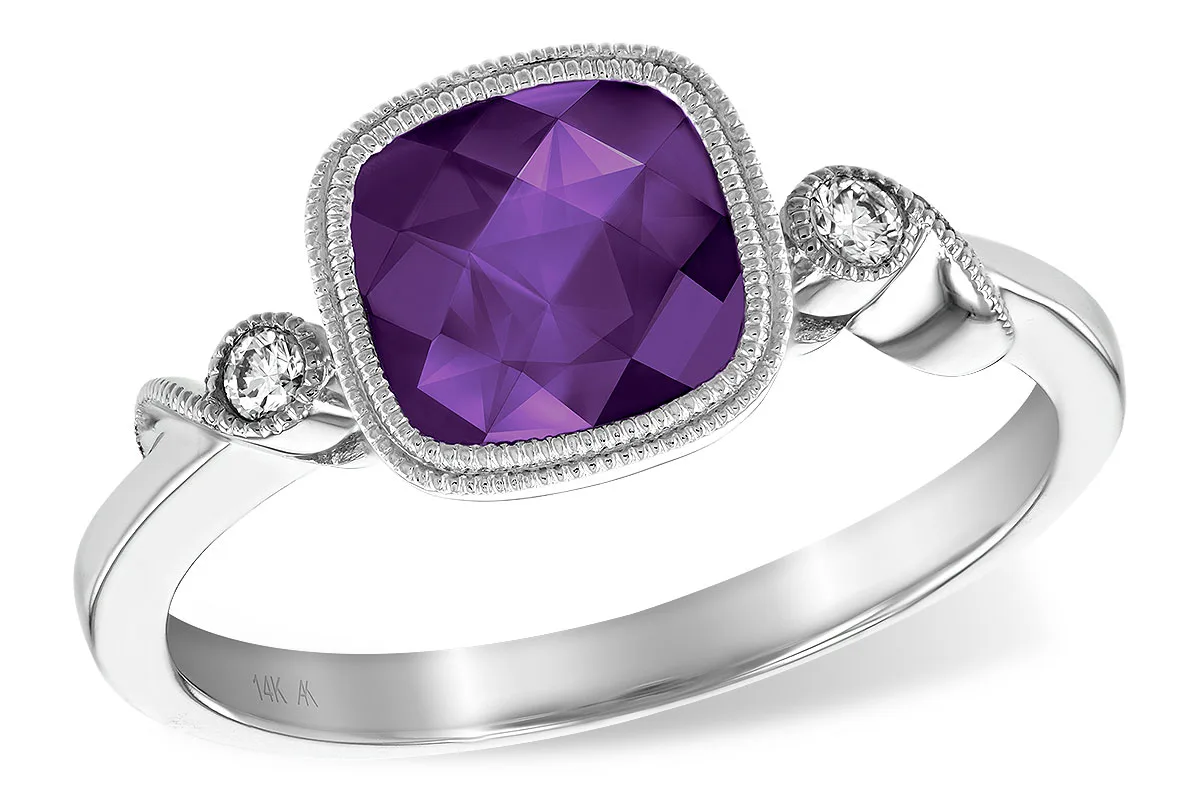 Amethyst Ring in white gold