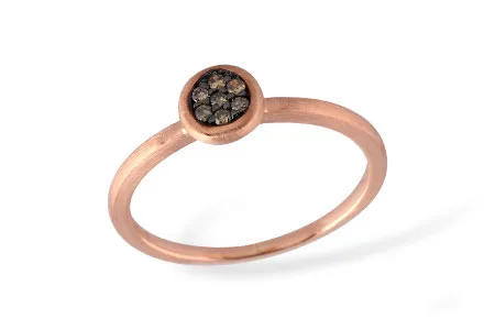 Diamond & Brown Diamond Ring in rose gold