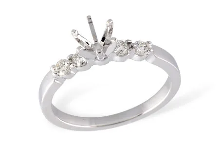 Diamond Semi-Mount Engagement Ring in white gold