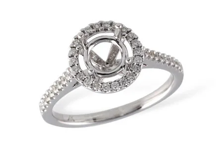 Diamond Semi-Mount Engagement Ring in white gold