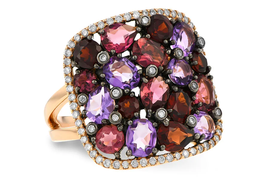 Semi-Precious Stone Ring in rose gold