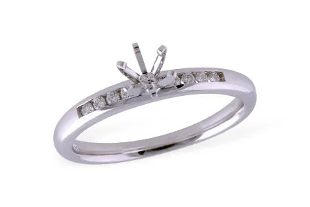Diamond Semi-Mount Engagement Ring in white gold