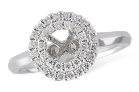 Diamond Semi-Mount Engagement Ring in white gold