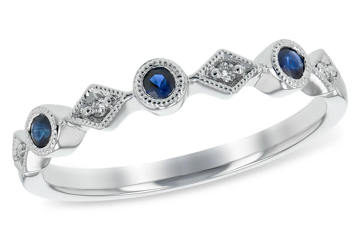 Sapphire Wedding Band in white gold