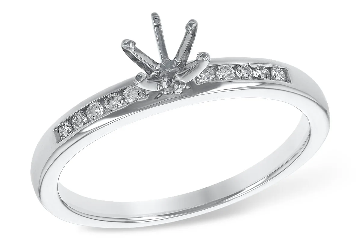 Diamond Semi-Mount Engagement Ring in white gold