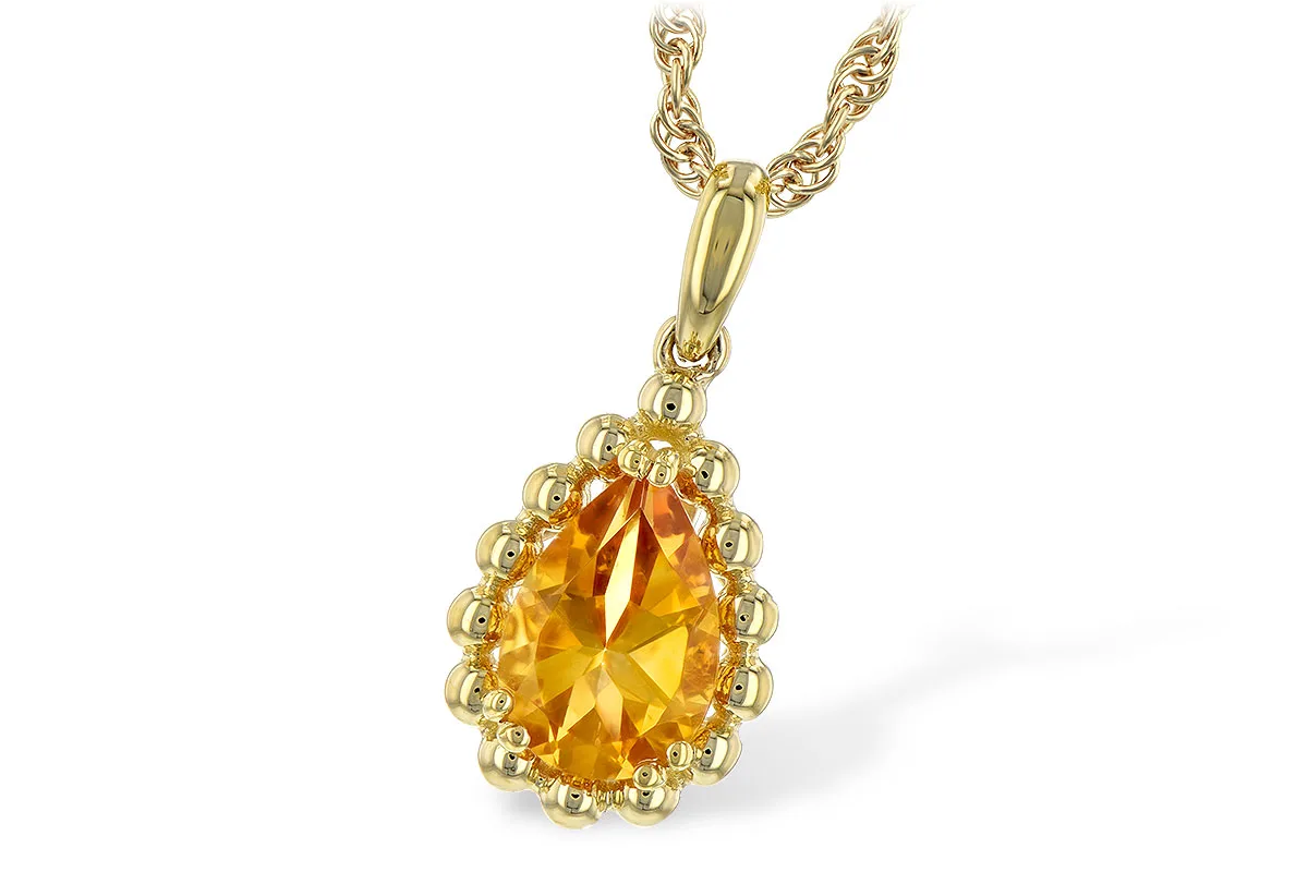 Citrine Necklace in yellow gold