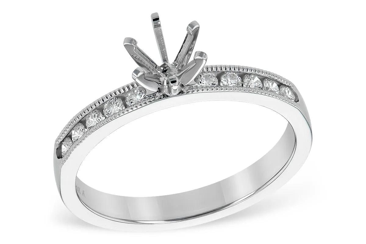 Diamond Semi-Mount Engagement Ring in white gold