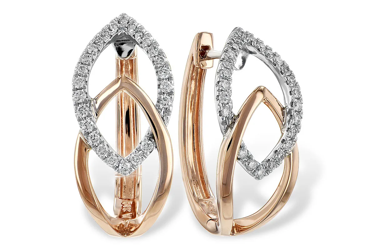 Diamond Earrings in two-tone