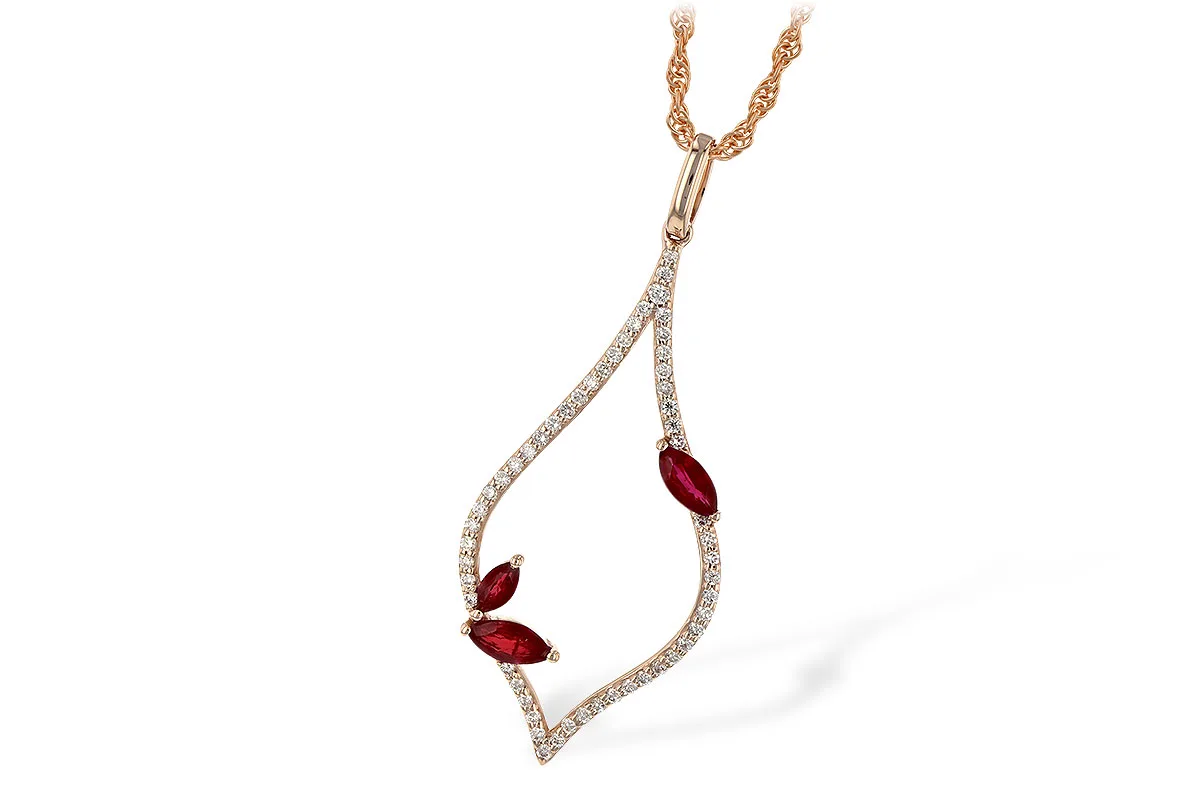 Ruby Necklace in rose gold