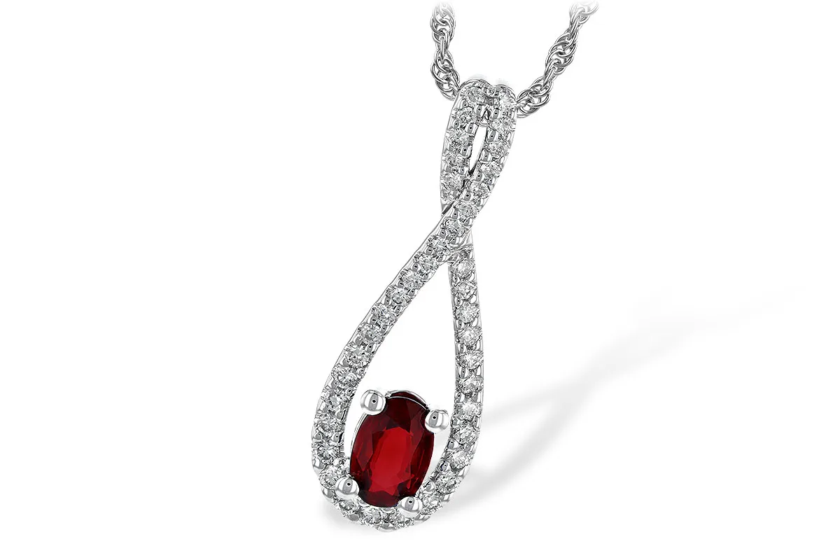 Ruby Necklace in white gold