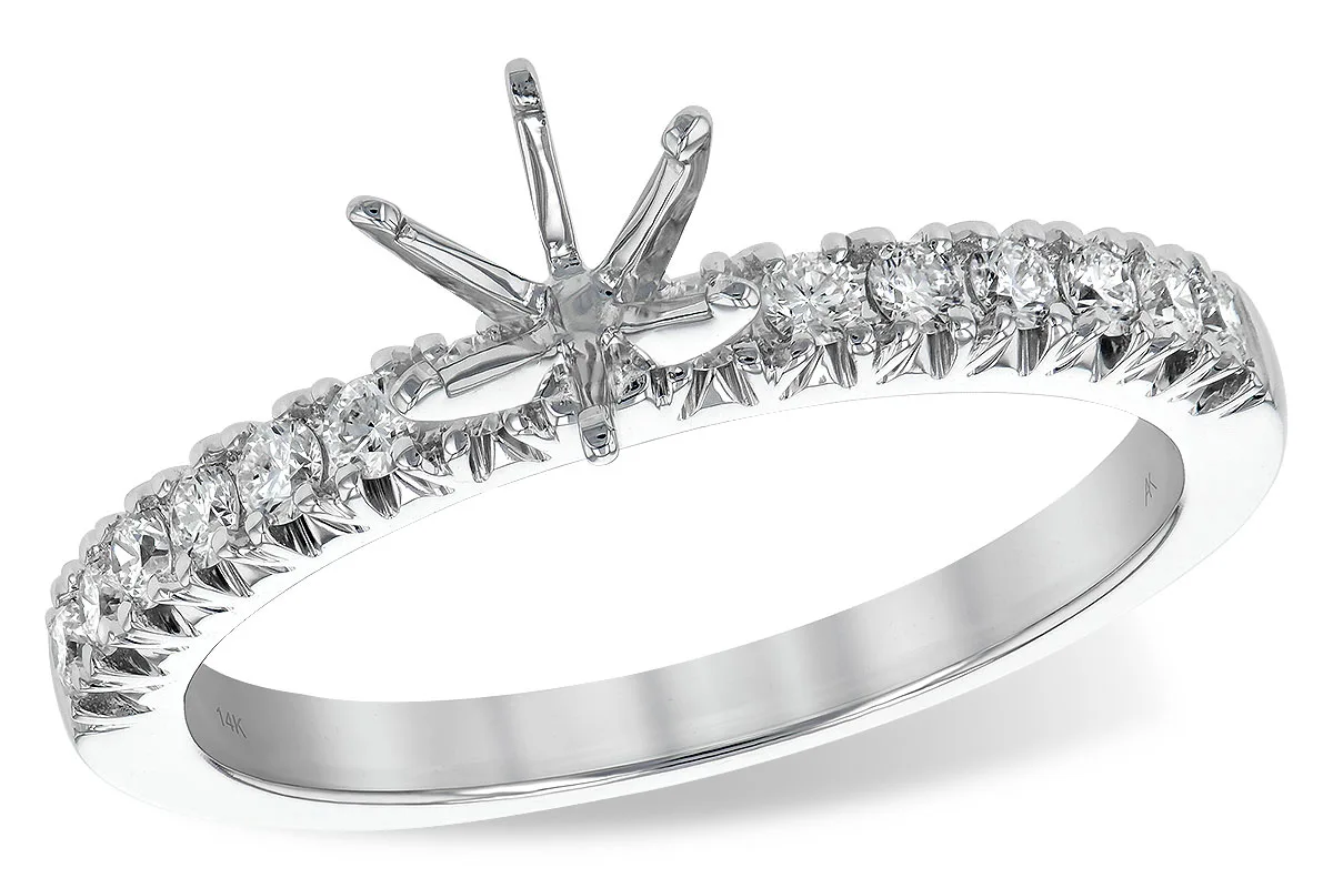 Diamond Semi-Mount Engagement Ring in white gold