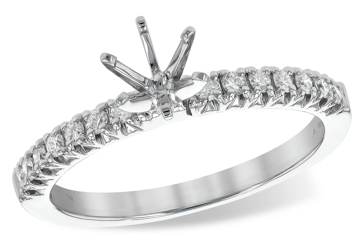 Diamond Semi-Mount Engagement Ring in white gold