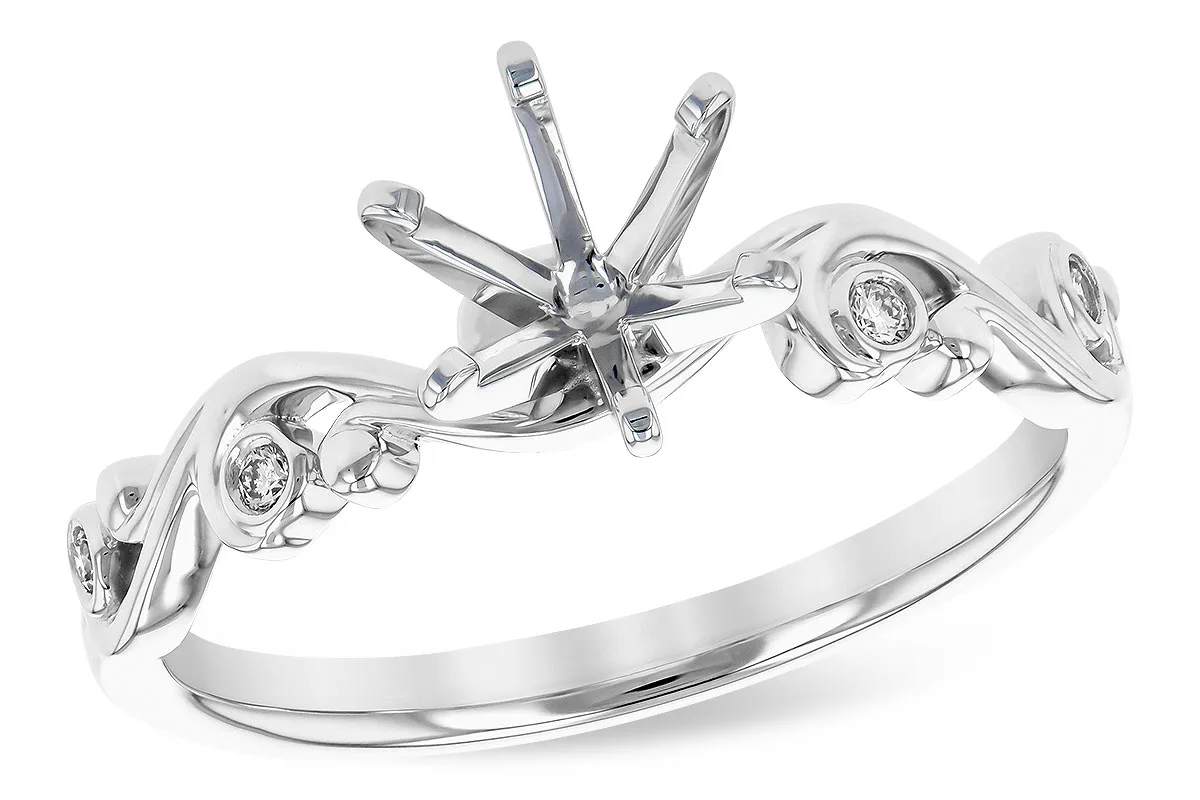 Diamond Semi-Mount Engagement Ring in white gold