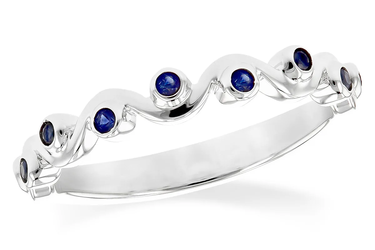 Sapphire Wedding Band in white gold