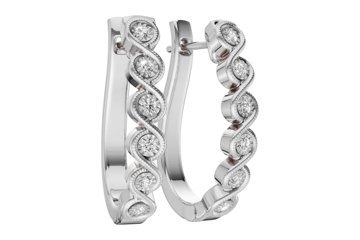 Diamond Earrings in white gold