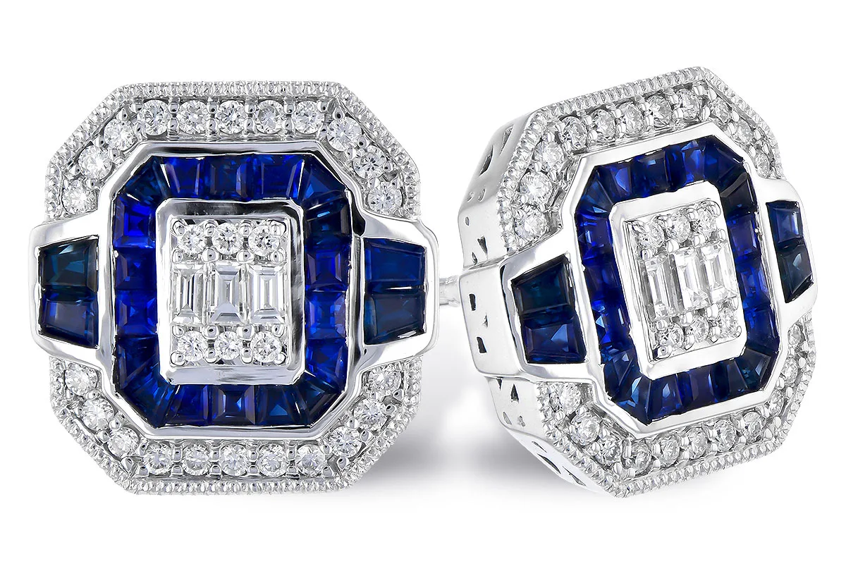 Sapphire Earrings in white gold