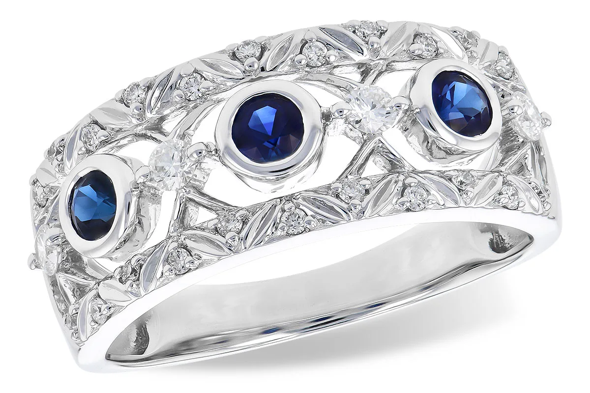 Sapphire Wedding Band in white gold