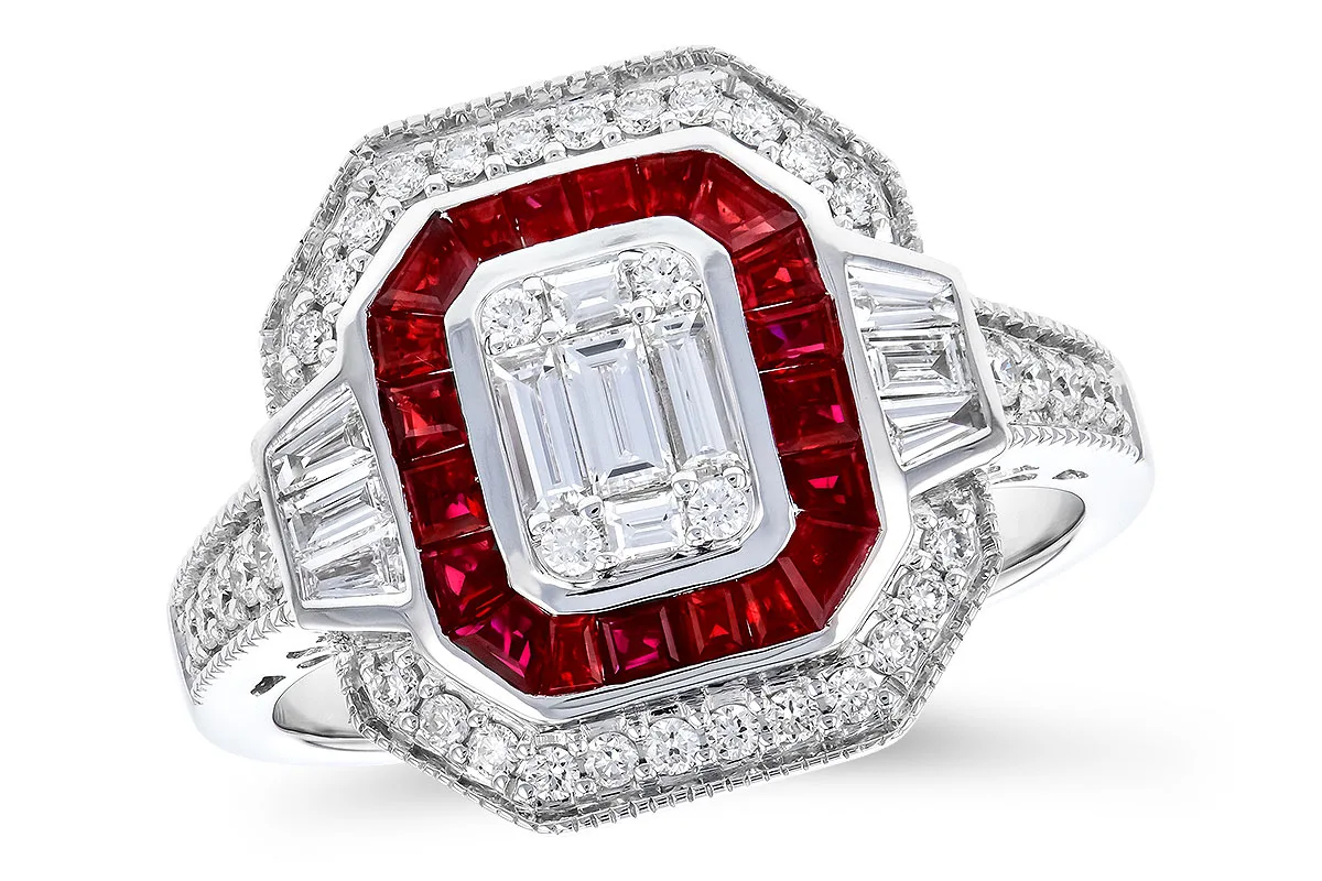 Ruby Ring in white gold