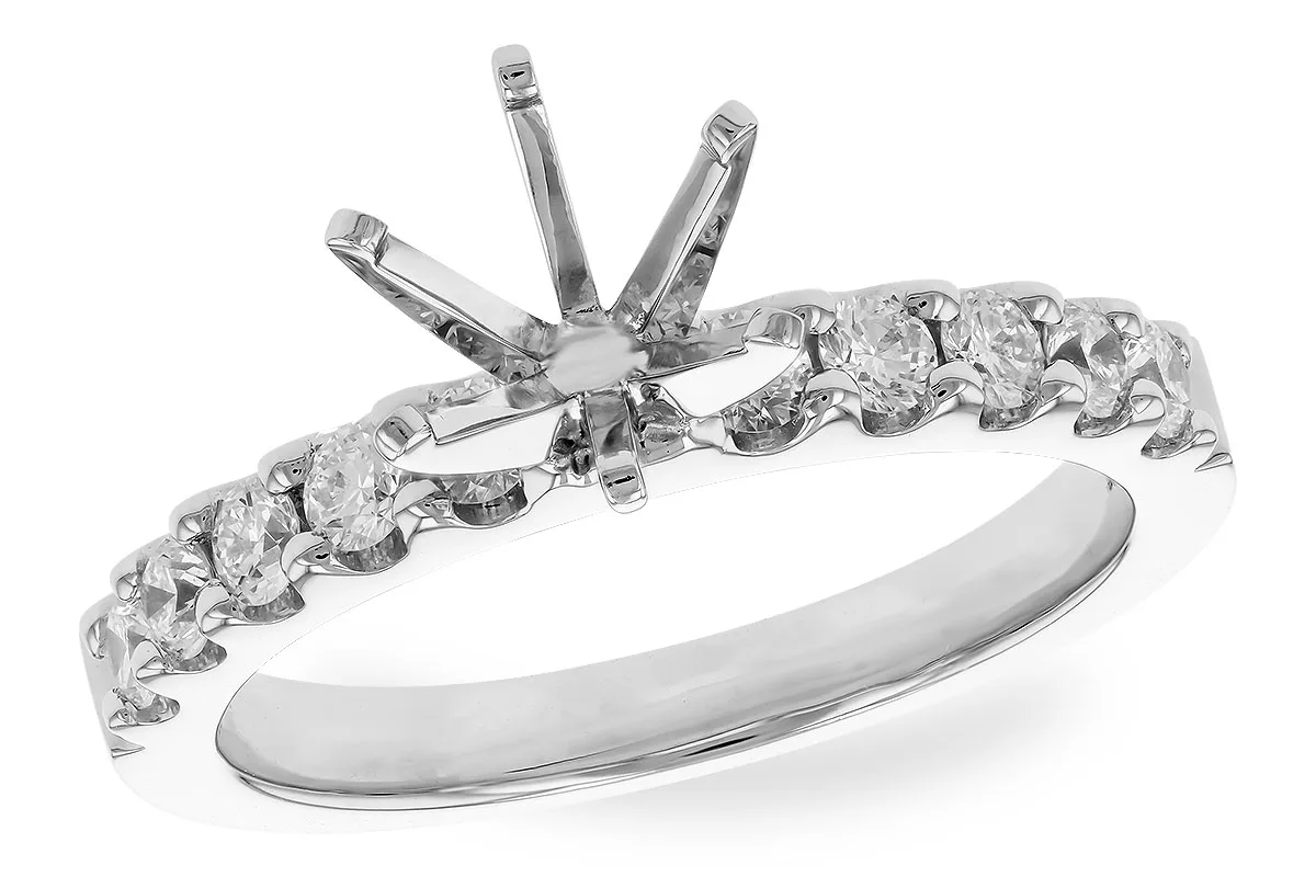 Diamond Semi-Mount Engagement Ring in white gold