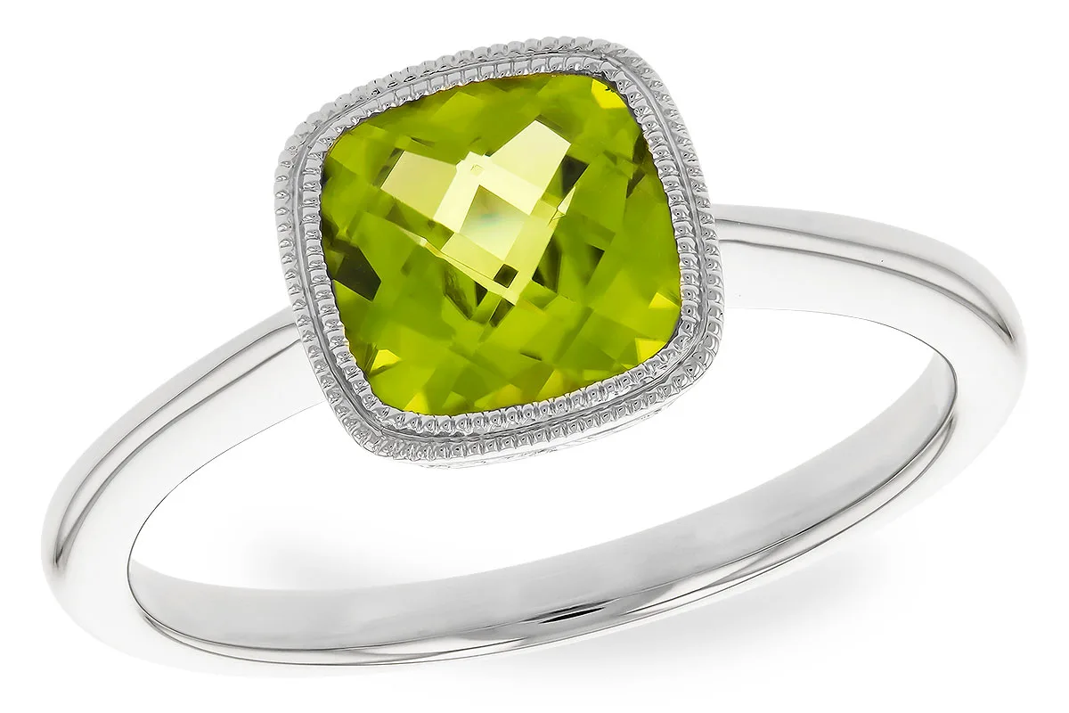Peridot Ring in white gold