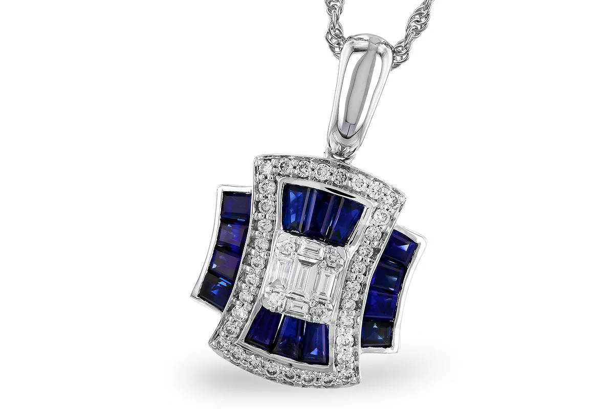 Sapphire Necklace in white gold