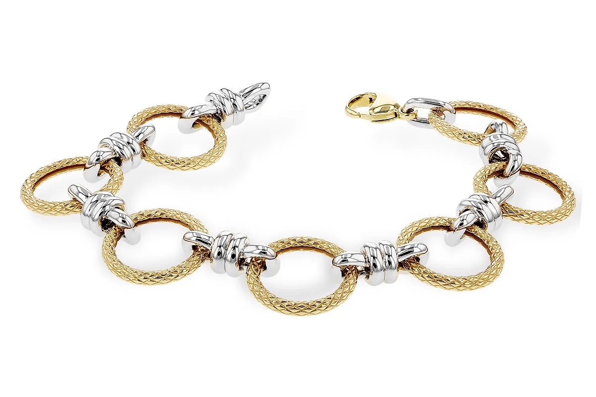 Gold Bracelet in yellow & white