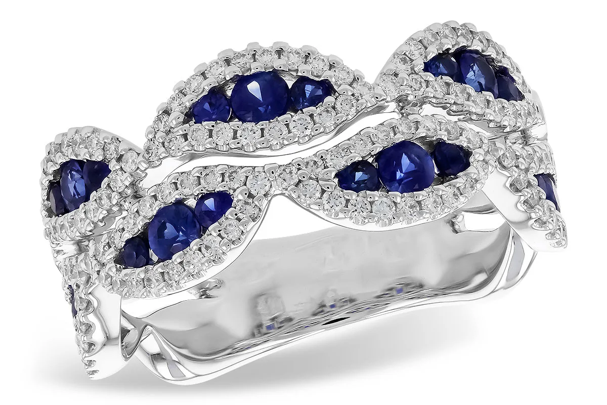Sapphire Wedding Band in white gold