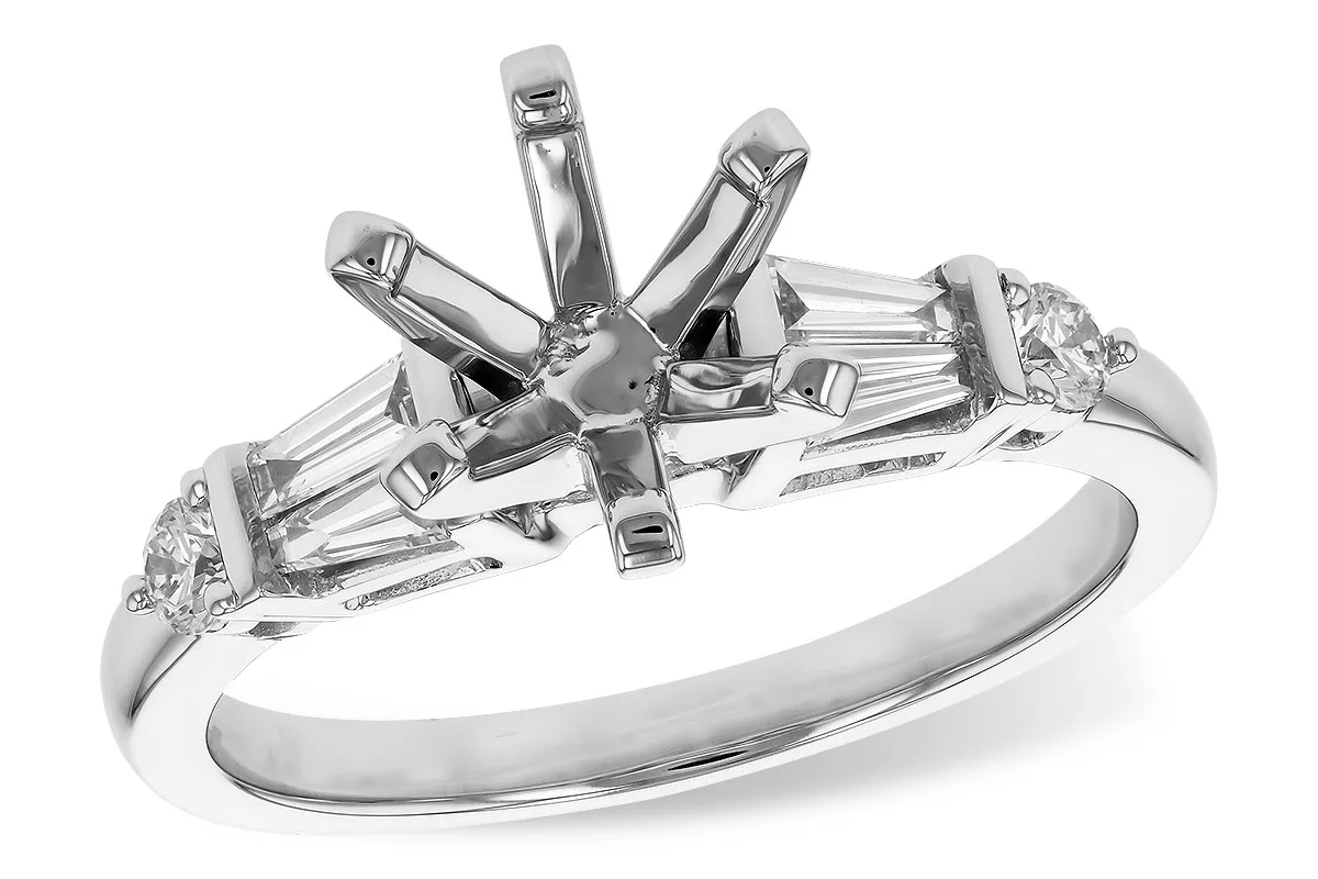 Diamond Semi-Mount Engagement Ring in white gold