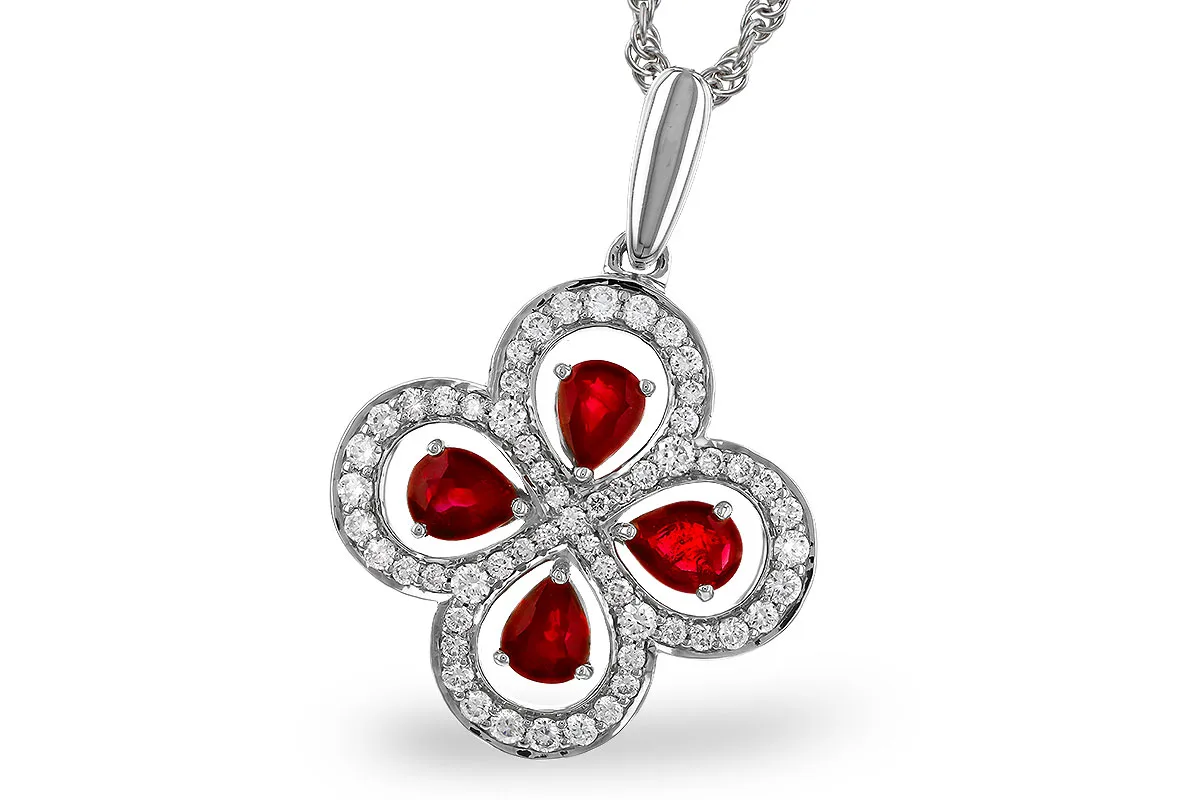 Ruby Necklace in white gold