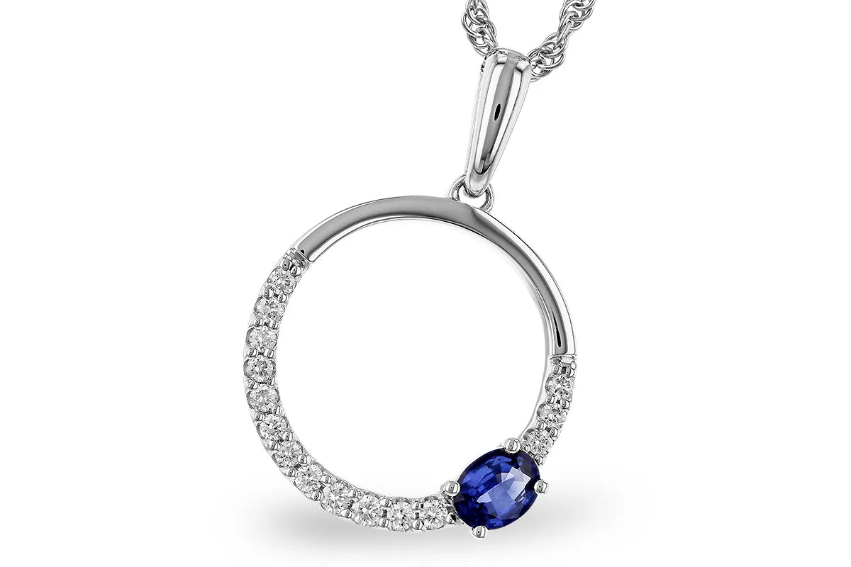 Sapphire Necklace in white gold