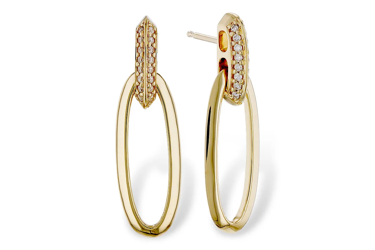 Diamond Earrings in yellow gold