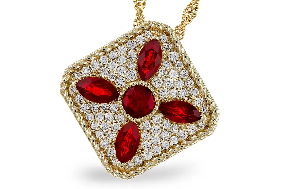 Ruby Necklace in yellow gold