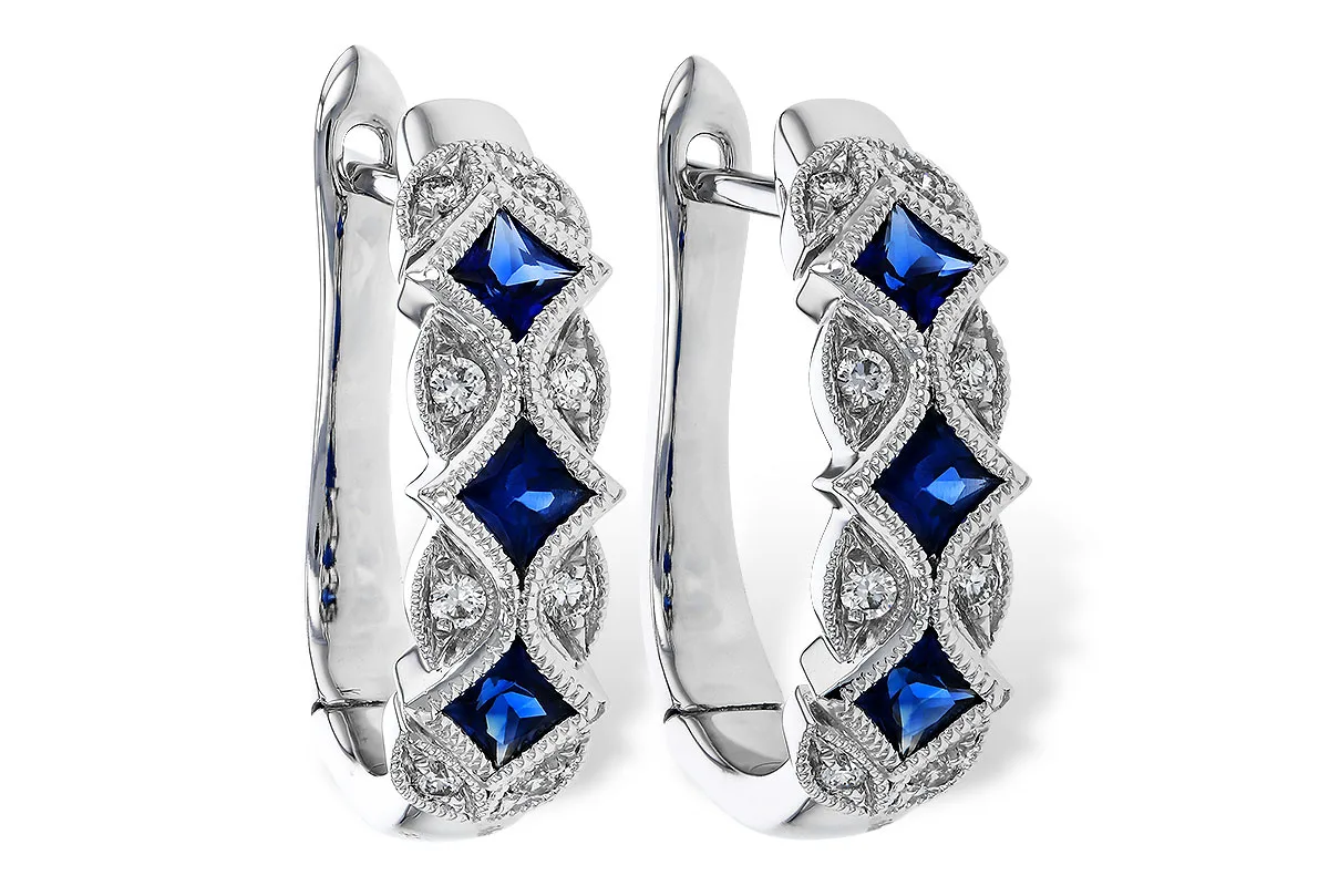 Sapphire Earrings in white gold